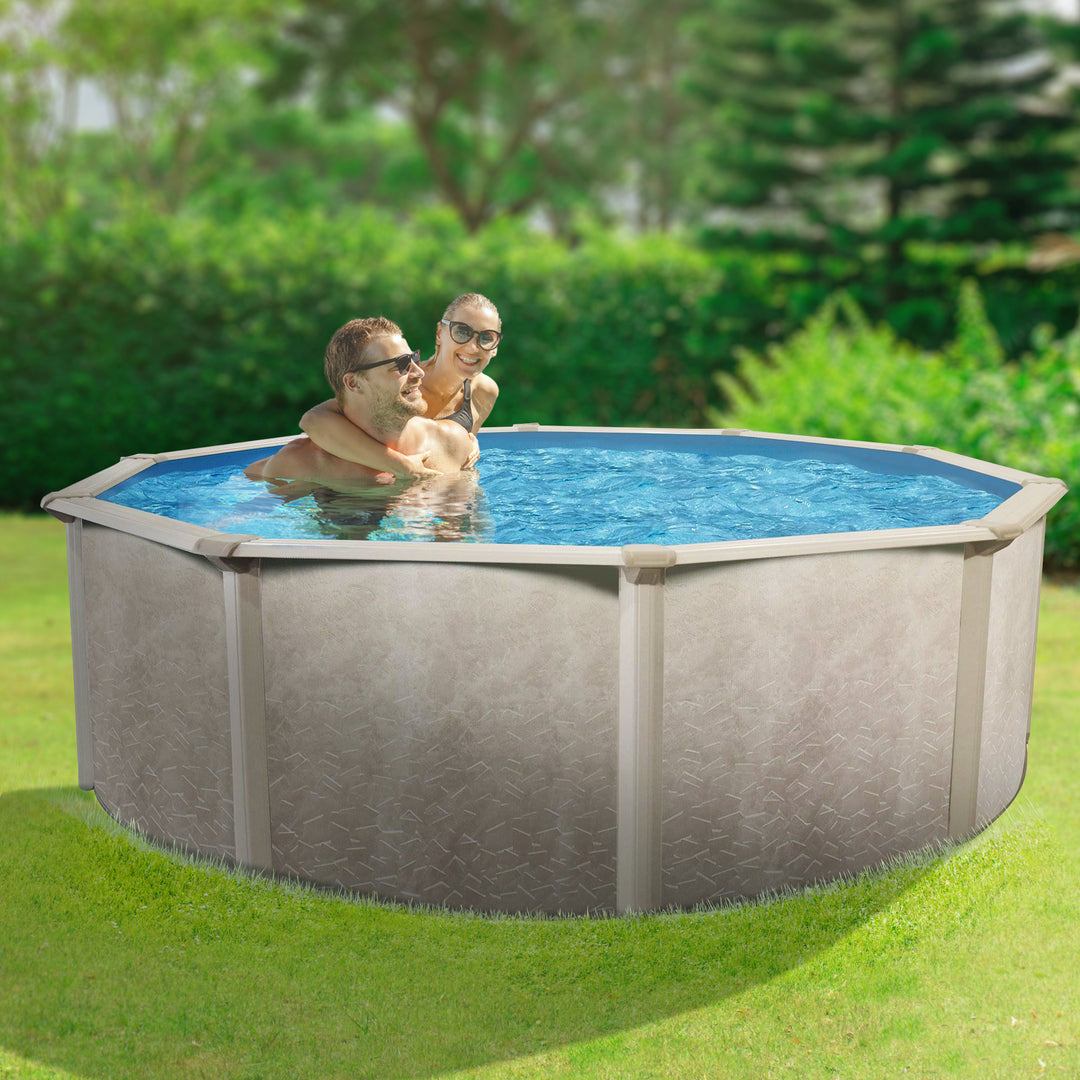 Aquarian Phoenix 24' x 52" Round Steel Frame Above Ground Pool (For Parts)