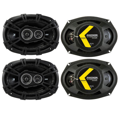Kicker 6x9" 360W Car Speakers (4 Pack), Boss 1600W Amplifier, and 8 Gauge Wiring