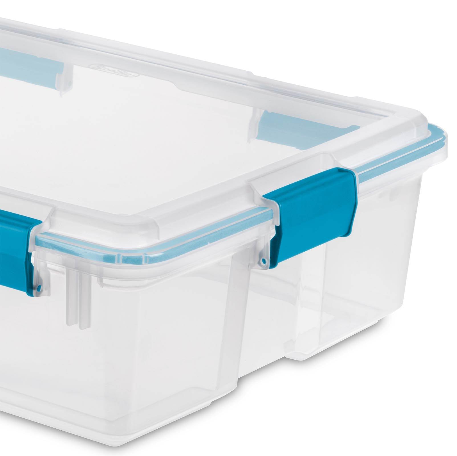Sterilite 37 Quart Thin Gasket Box Clear Storage Bin Tote (Open Box)