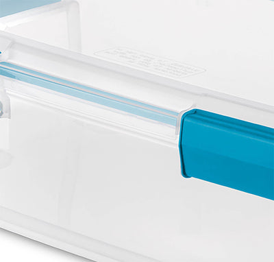 Sterilite 37 Quart Thin Gasket Box Clear Storage Bin Tote (Open Box)