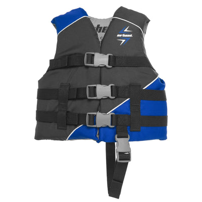 Airhead Slash Childrens 30-50 Lb Closed Sided Boating Life Vest, Blue (Open Box)