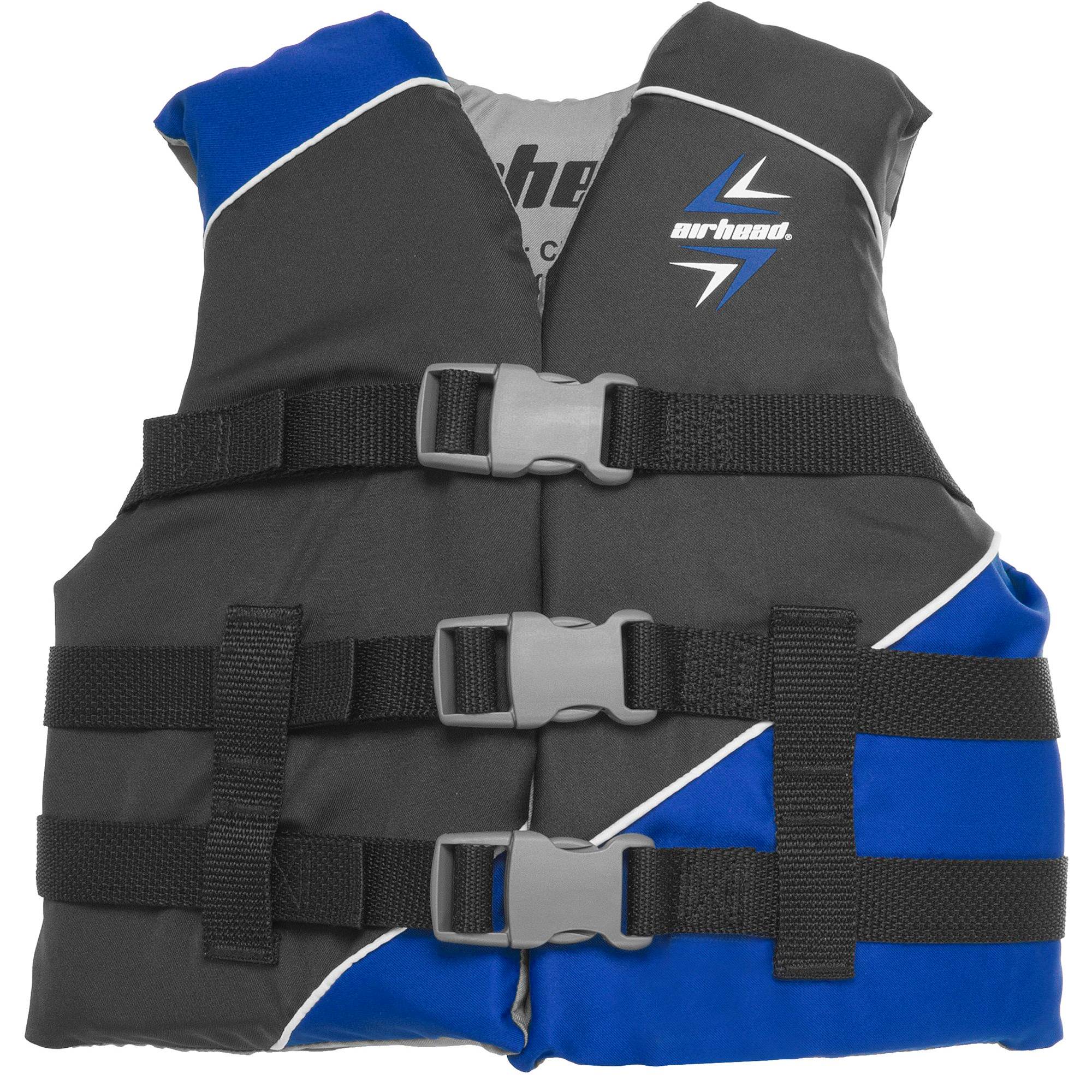 Airhead Slash Childrens 50-90 Lb Closed Sided Boating Life Vest, Blue (Open Box)