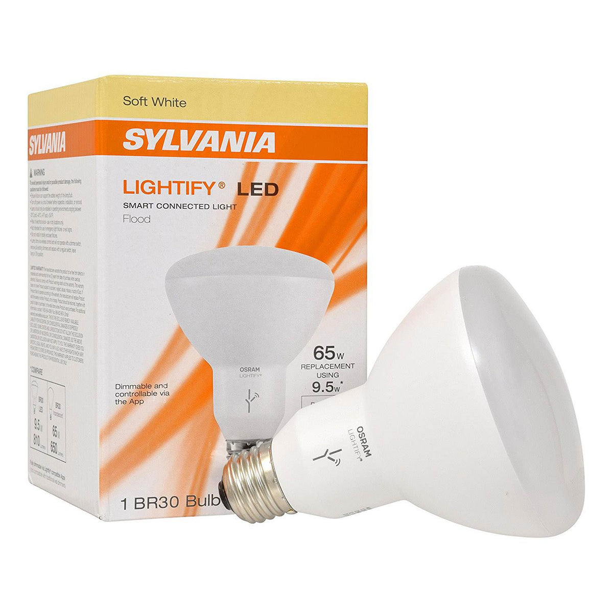 Sylvania Lightify BR30 On/Off/Dim Smart LED Reflector Bulb | 73807 (Open Box)