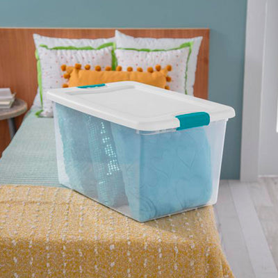 Sterilite 6 Qt Latch Storage Box,12 Pack, and 64 Qt Latch Storage Box, 6 Pack
