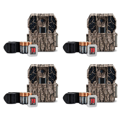 Stealth Cam ZX36NG 10MP No Glo Infrared Game Trail Camera Kit +SD Card (4 Pack)
