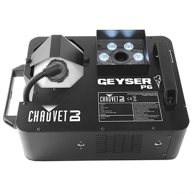 Chauvet Geyser P6 Fog Machine With Remote + Chauvet Fog Juice Fluid, 2 Gallons