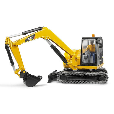 Bruder Toys Caterpillar Mini Excavator with Working Arm and Worker (Open Box)