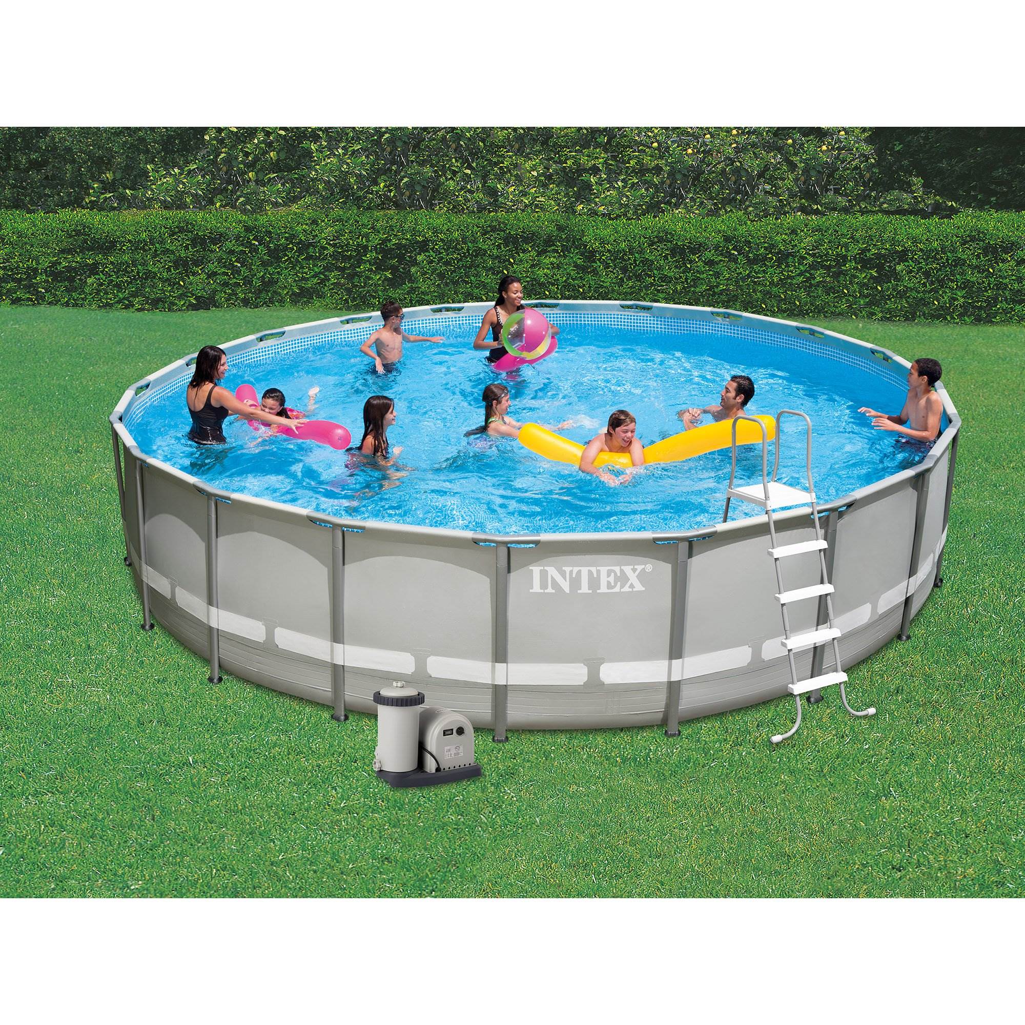 Intex 20' x 48" Ultra Frame Above Ground Swimming Pool Set w/ Pump | (Used)