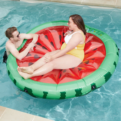 Intex Giant Inflatable 72 Inch Watermelon Island Summer Swimming Pool Float Raft