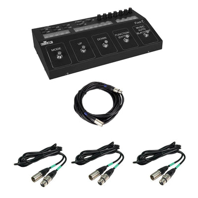 Chauvet DJ Foot-C 36-Channel DMX Controller + 25' DMX Cable + 10' DMX Cables (3)