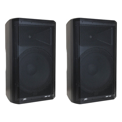 Peavey Dark Matter DM115 Pro DJ 2-Way Active 15 Inch Powered PA Speaker (2 Pack)