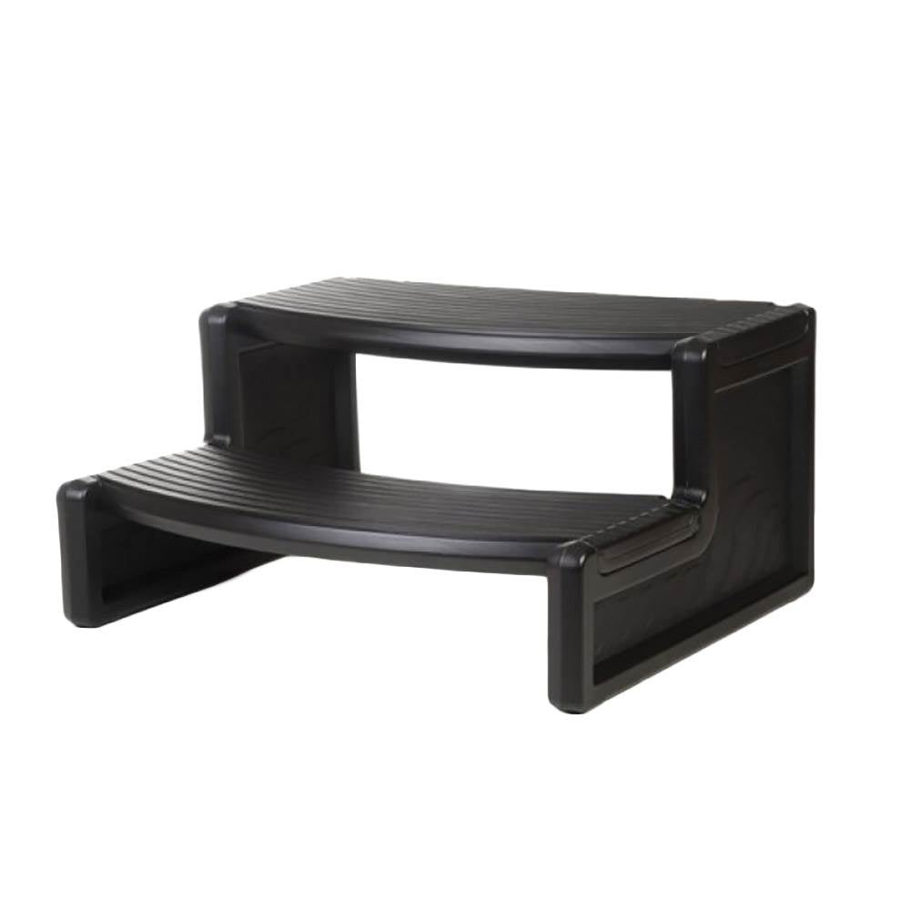 Confer Plastics Hot Tub Handi-Step for Straight and Curved Spa, Black (Open Box) - VMInnovations