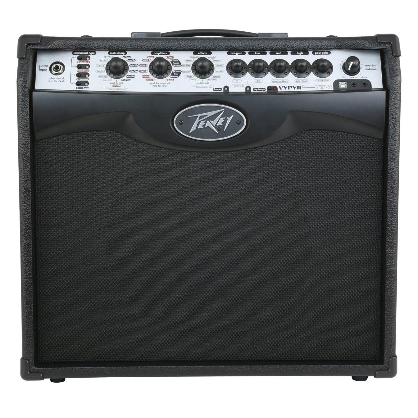 Peavey Vypyr VIP 2 40 Watt Combo Amplifier Amp + Sanpera I Pedal Controller
