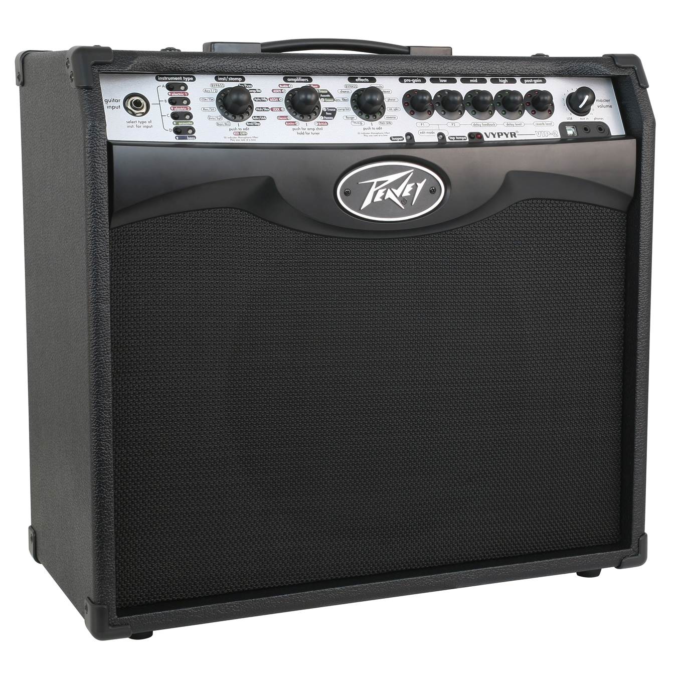 Peavey Vypyr VIP 2 40 Watt Combo Amplifier Amp + Sanpera I Pedal Controller