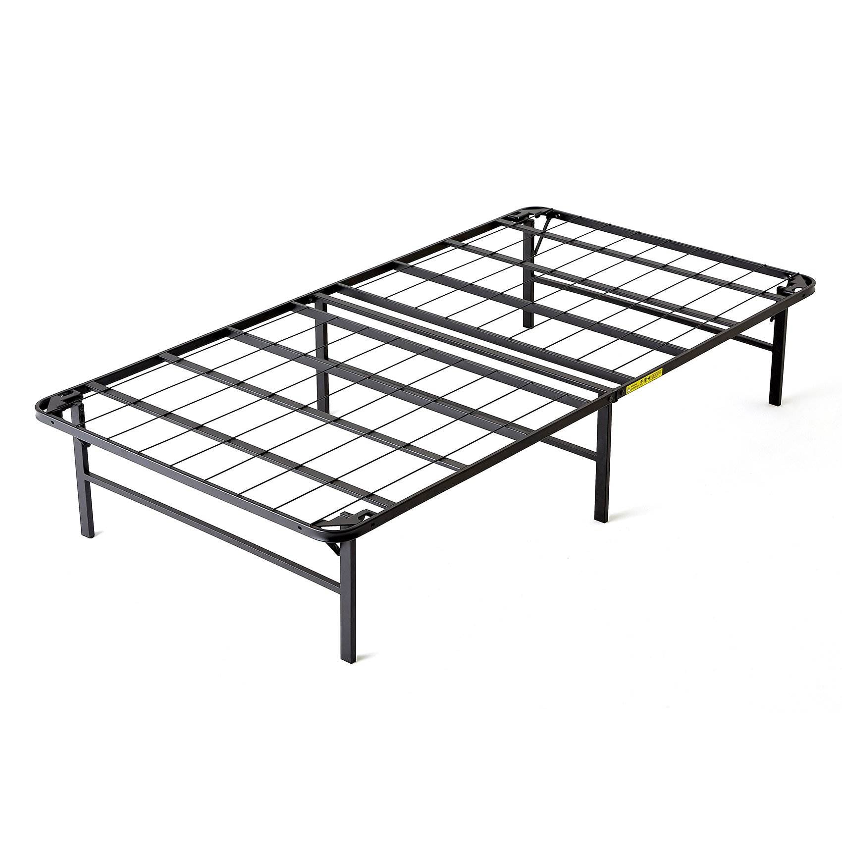 intelliBASE Lightweight Bi-Fold Platform Metal Bed Frame, Twin (Open Box)