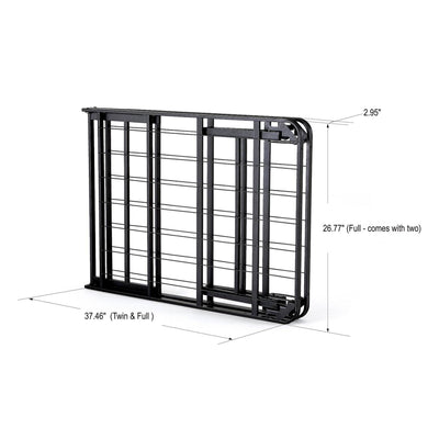 intelliBASE Lightweight Easy Set Up Bi-Fold Platform Metal Bed Frame, Full