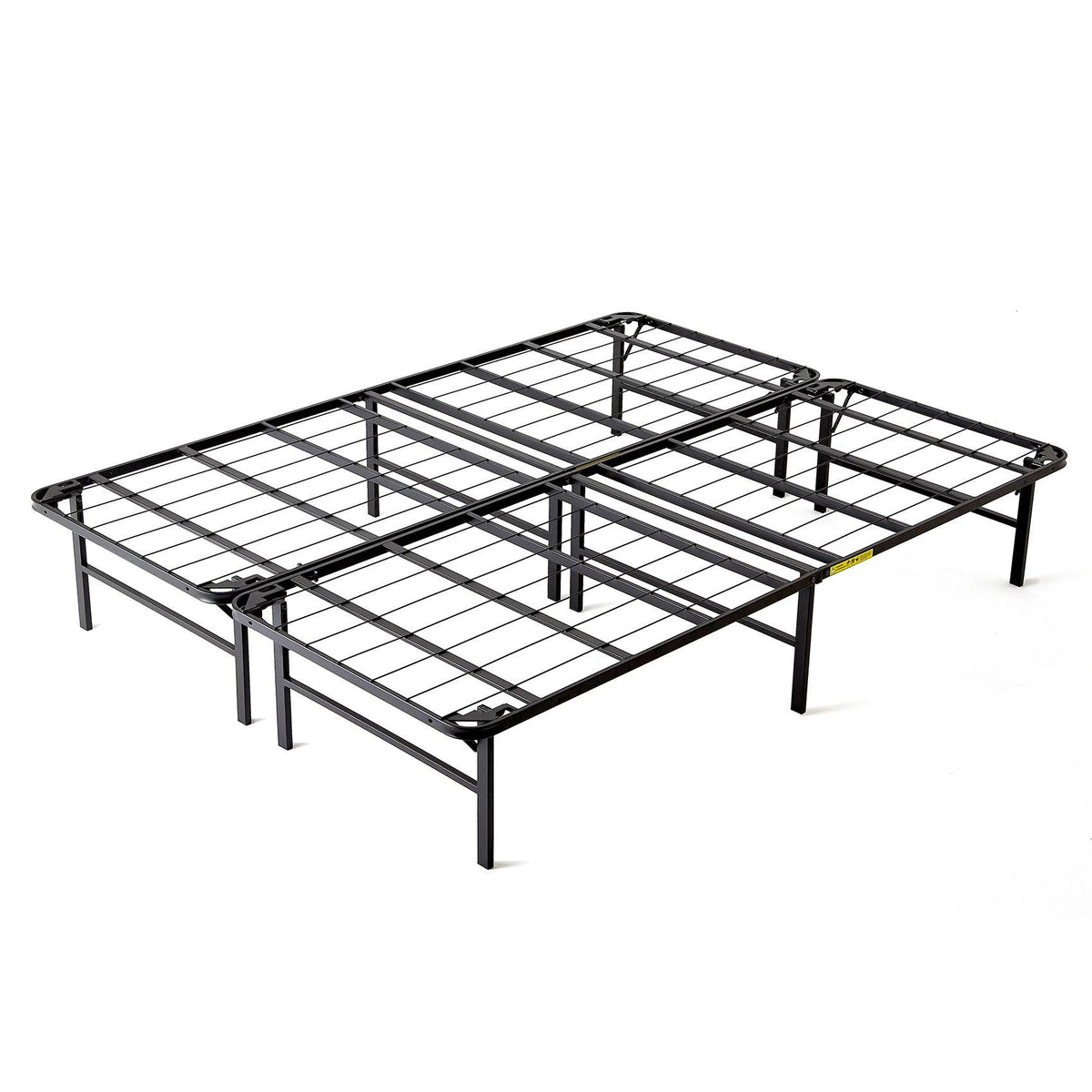 Lightweight Easy Set Up Bi-Fold Platform Metal Bed Frame, Queen (Open Box)