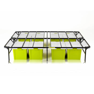intelliBASE Lightweight Bi-Fold Platform Metal Bed Frame, King (Open Box)