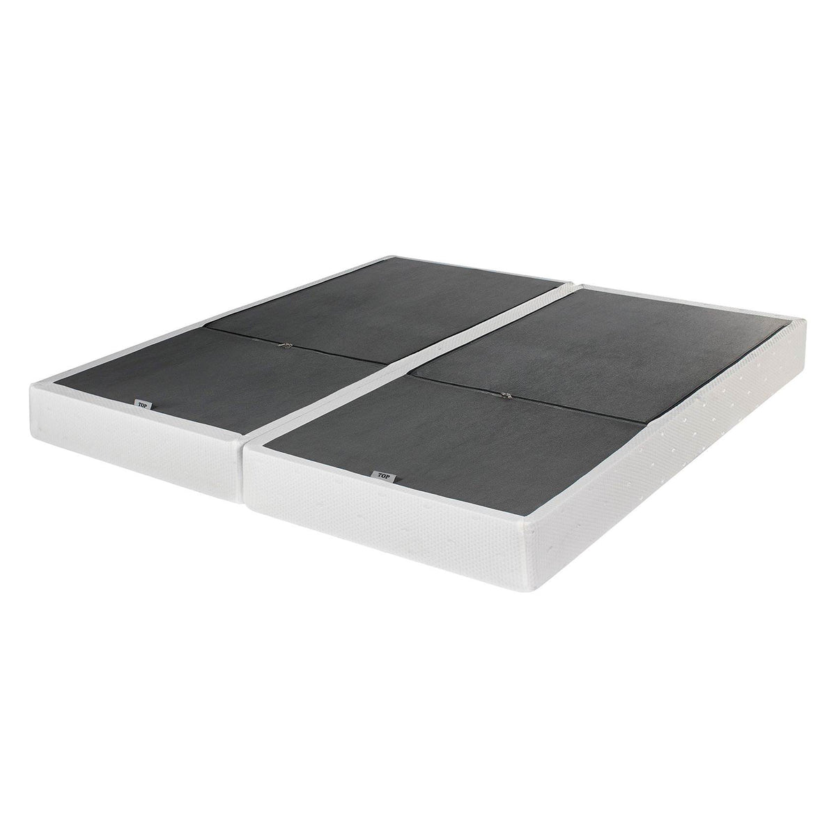 Lightweight Non-Slip Bi-Fold Metal Box Spring and Coverlet, King (Open Box)