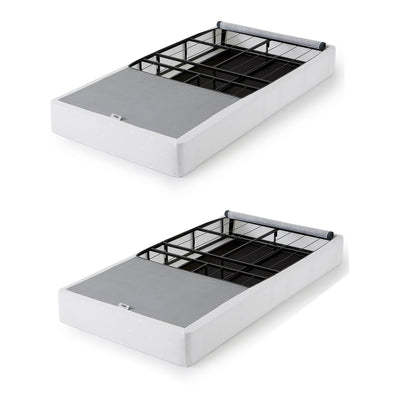 intelliBASE Lightweight Easy-Fold Metal Box Spring and Coverlet, King (Used)