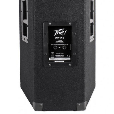 Peavey PV 112 12" 2-Way Pro DJ Live Sound Speaker + Speaker Stands & Cable Kit