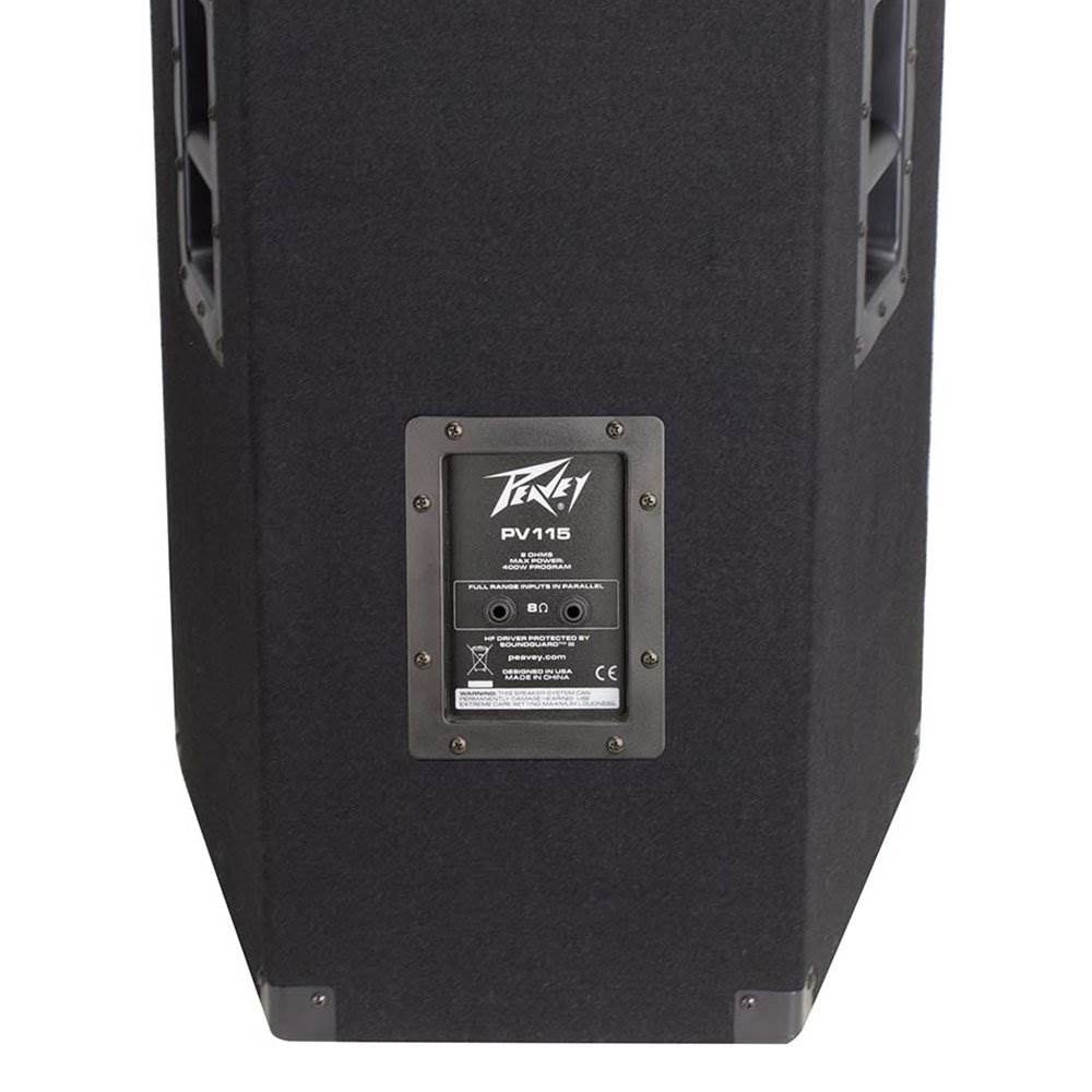 Peavey PV 115 15" 2-Way Pro DJ Live Sound Speaker + Speaker Stands & Cable Kit