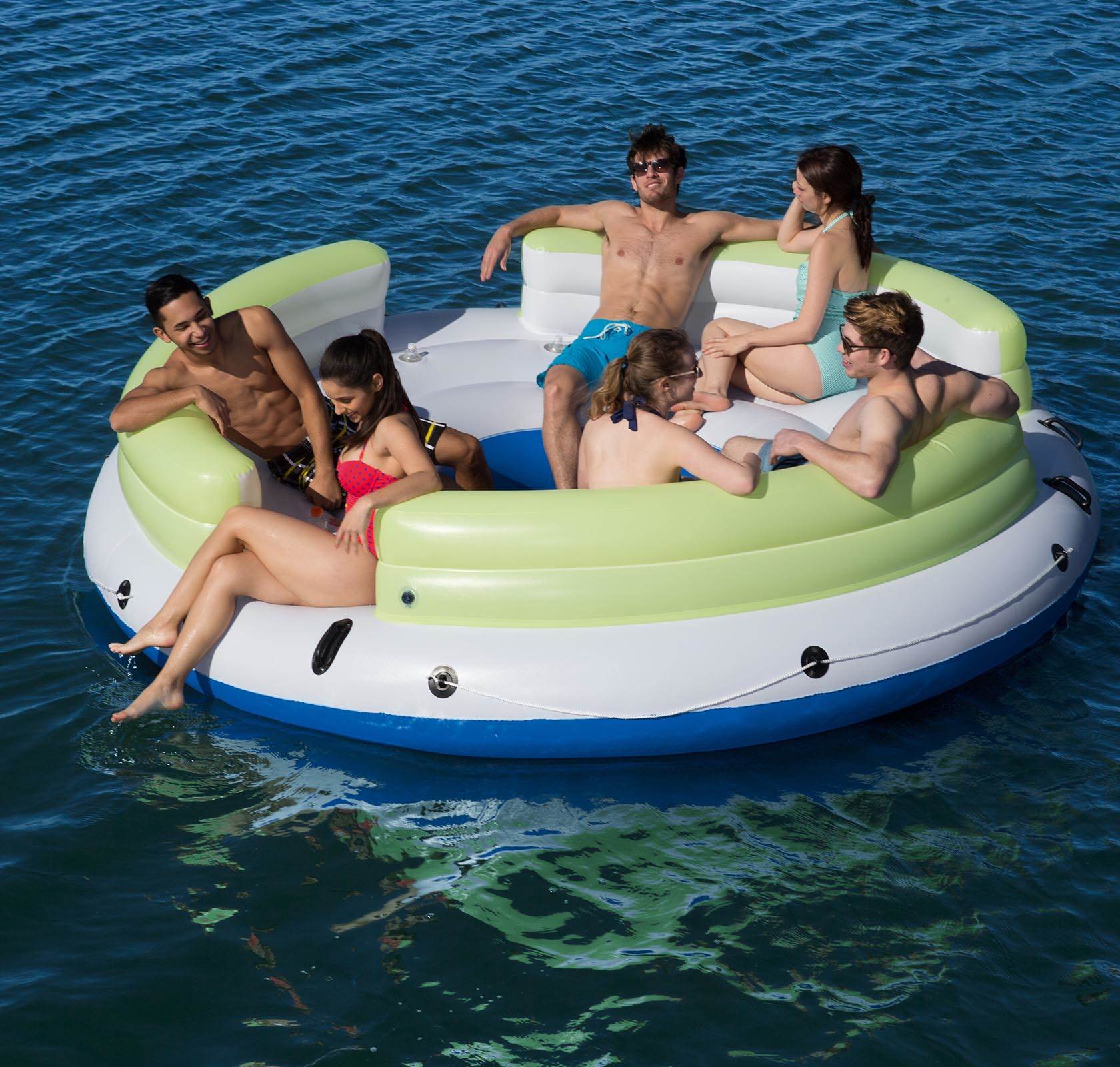 Bestway CoolerZ Lazy Dayz 6-Person Inflatable Island Lounge Raft (Open Box)