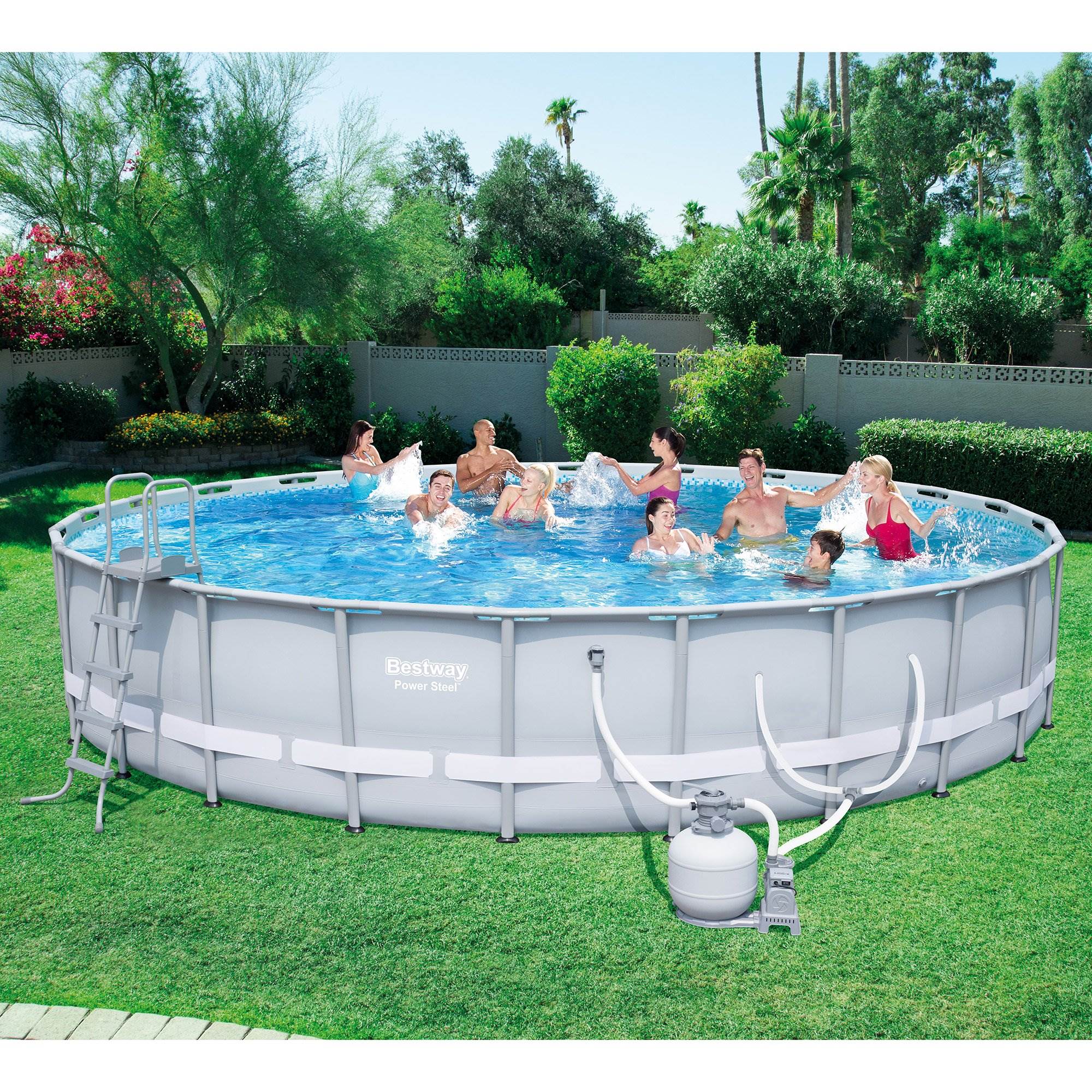 Bestway Steel Pro 24'x52" Frame Pool Set w/ Pump, Ladder, & Covers (Open Box)