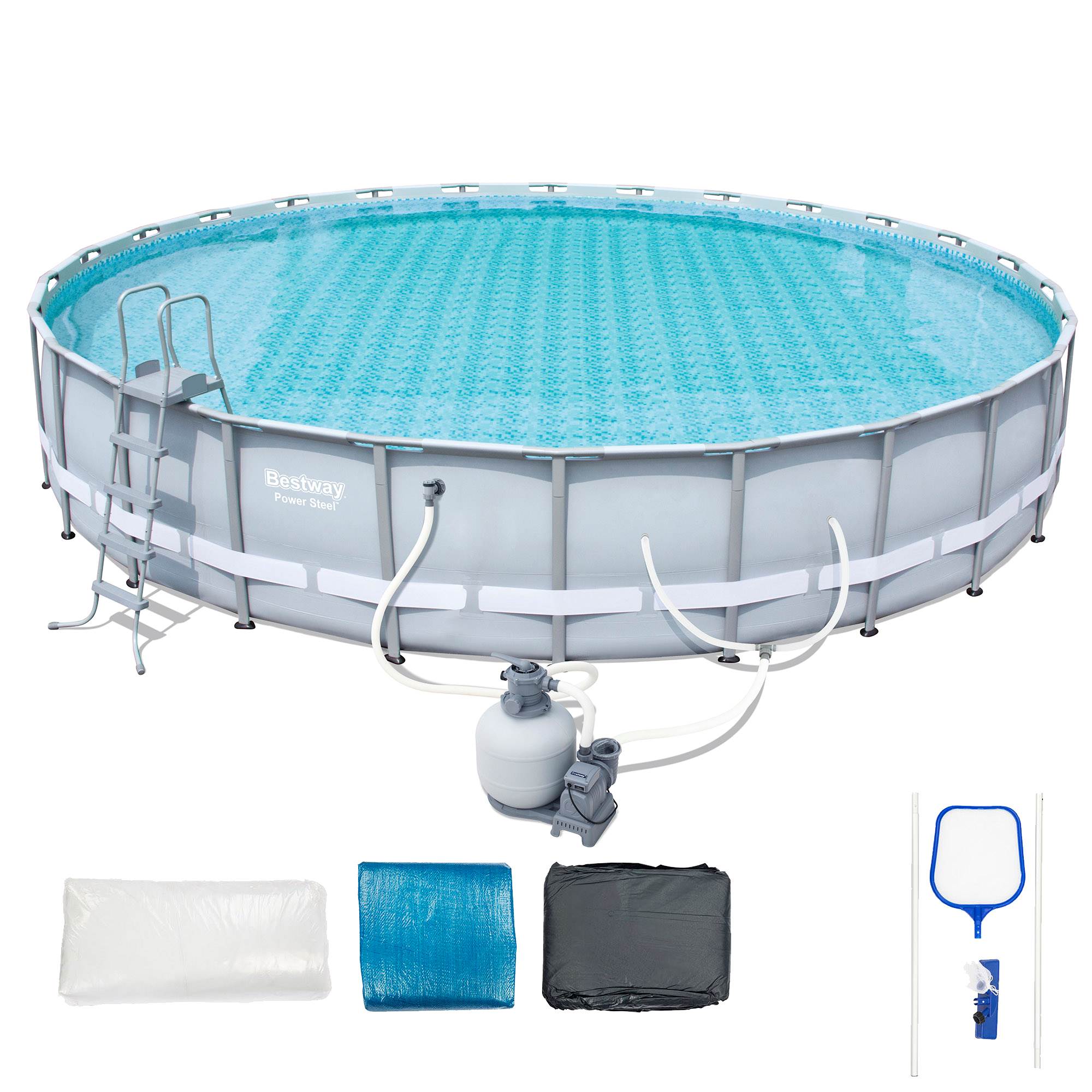Bestway Steel Pro 26' x 52" Frame Pool Set w/ Pump, Ladder, & Covers (Open Box)