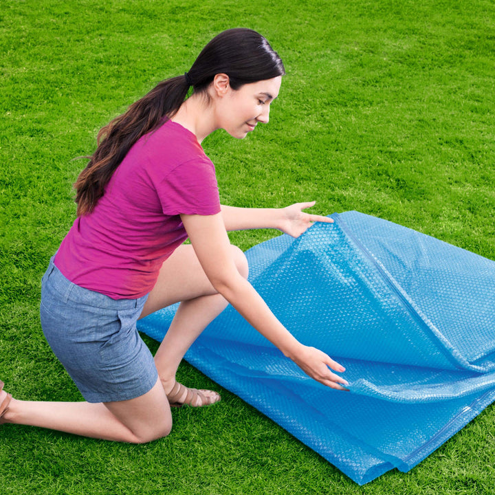 Bestway 14' Floating Above Ground Swimming Pool Solar Heat Cover (Open Box) - VMInnovations