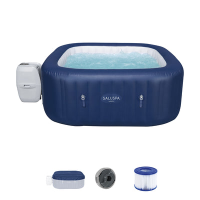 Bestway SaluSpa Hawaii AirJet Inflatable Hot Tub with 114 Soothing Jets, Blue - VMInnovations