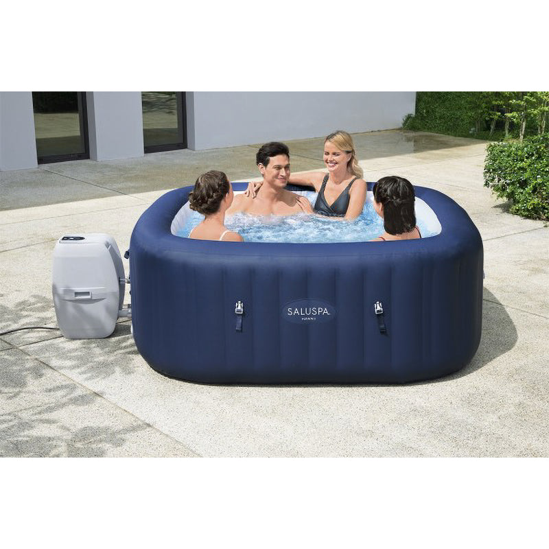 Bestway SaluSpa Hawaii AirJet Inflatable Hot Tub with 114 Soothing Jets, Blue - VMInnovations