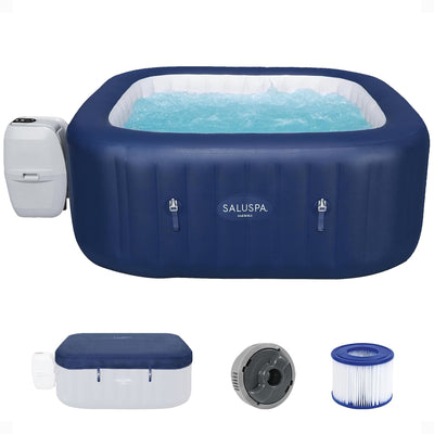 Bestway SaluSpa Hawaii AirJet Inflatable Hot Tub with 140 Soothing Jets, Blue - VMInnovations