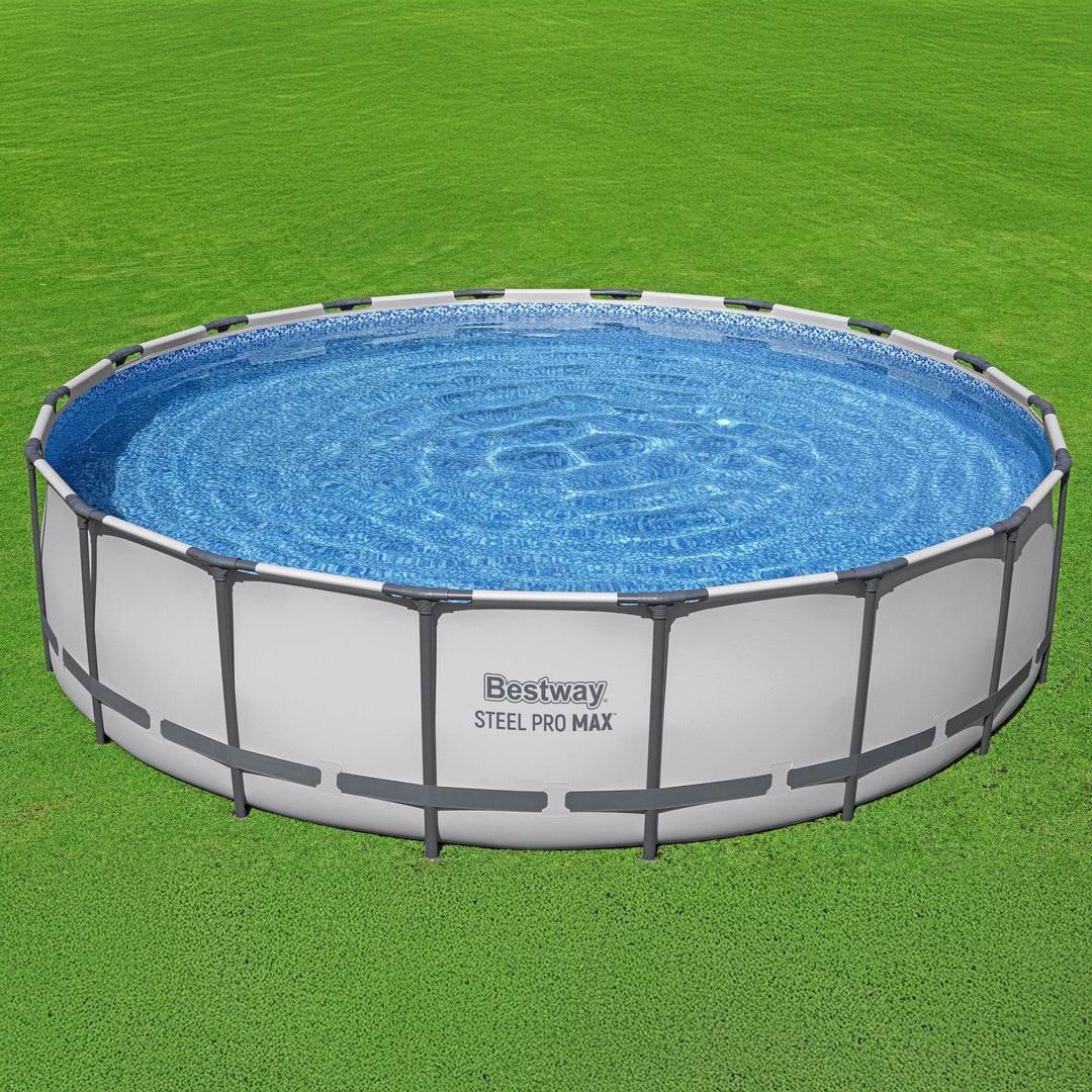 Bestway Steel Pro MAX 18'x48" Round Above Ground Swimming Pool with Pump & Cover