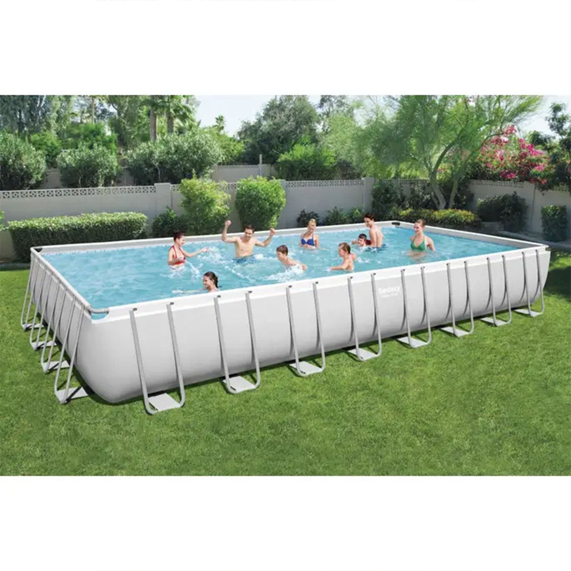 Bestway 56625E Power Steel 31ft x 16ft x 52in Rectangular Above Ground Pool Set - VMInnovations
