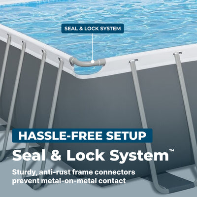 Bestway 31.3 x 16-Foot Rectangular Frame Above Ground Pool Set w/ Pump(Open Box)