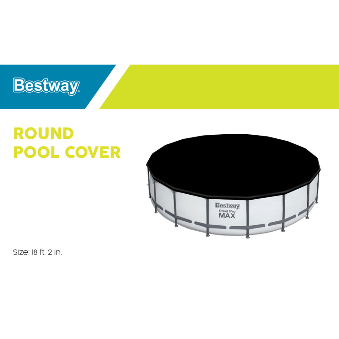 Bestway Flowclear Round 18' Pool Cover for Above Ground Frame Pools (Cover Only)