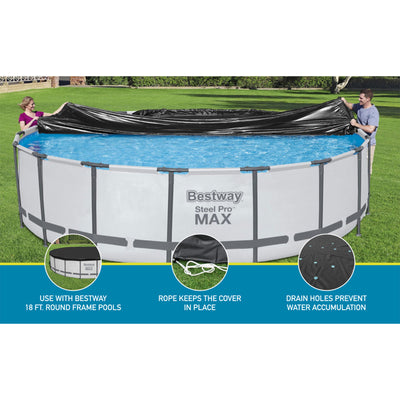 Bestway 18' Round PVC Pool Debris Cover for Steel ProTM Frame Pools (Open Box)