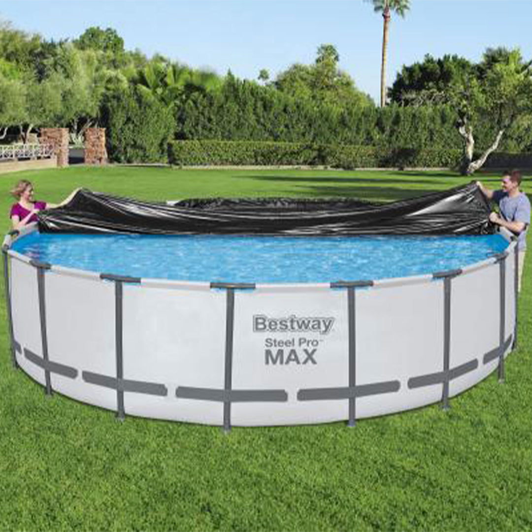 Bestway 18' Round PVC Pool Debris Cover for Steel ProTM Frame (Open Box)(4 Pack)
