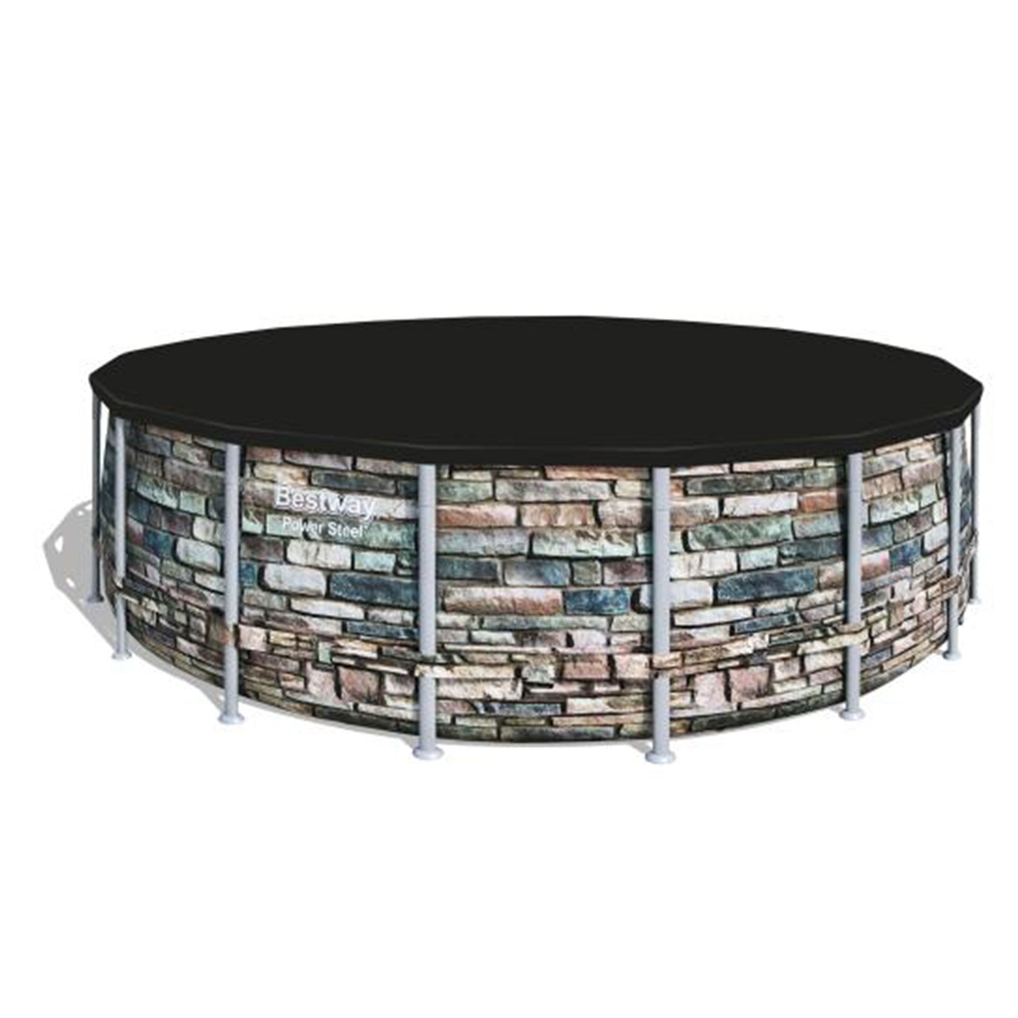 Bestway 18' Round PVC Pool Debris Cover for Steel ProTM Frame (Open Box)(6 Pack) - VMInnovations
