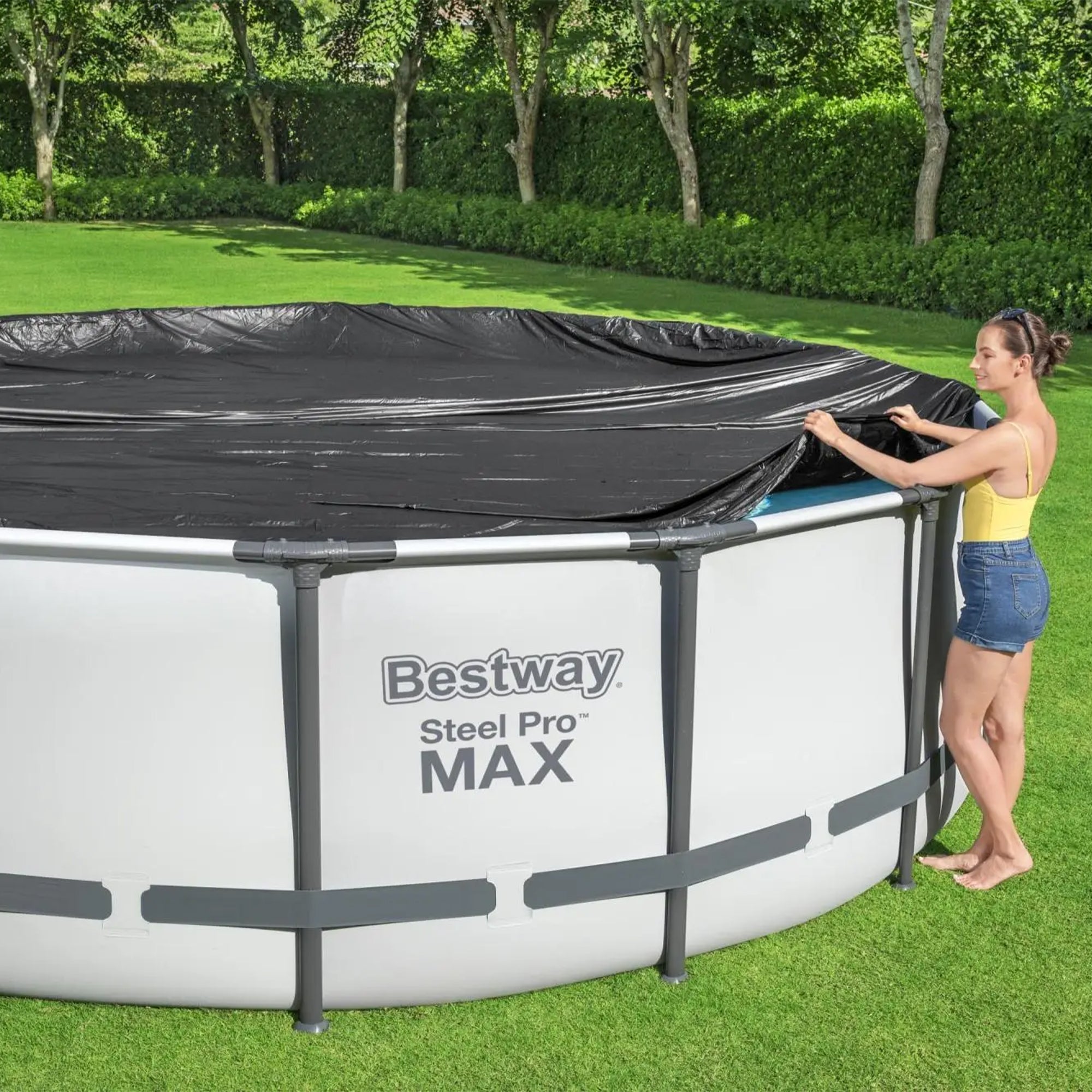 Bestway 18' Round PVC Above Ground Pool Debris Cover | Used - VMInnovations
