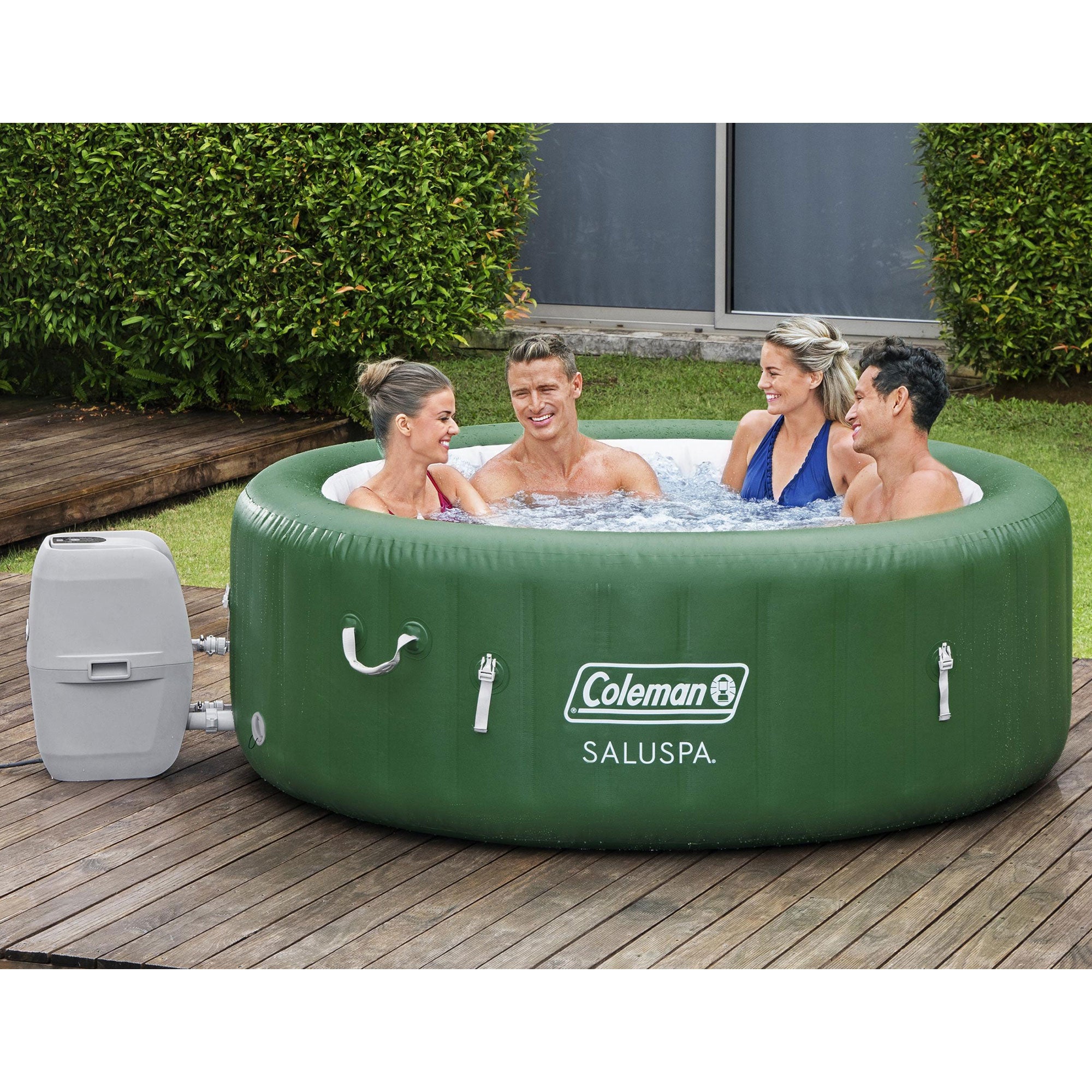 Coleman SaluSpa 6 Person Hot Tub + Filter 3 Pack, Cleaning and Maintenance Kits