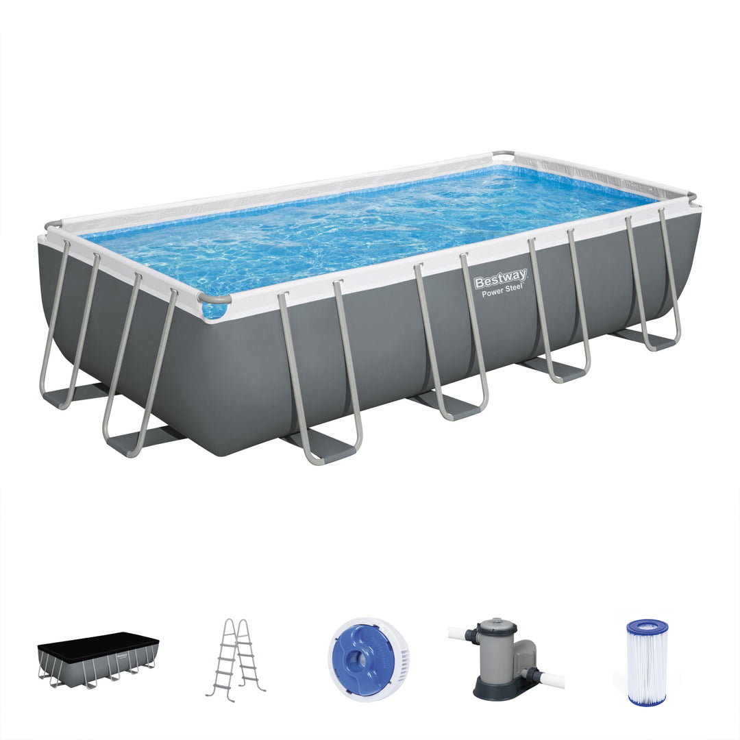 Bestway 18ft x 9ft x 48in Above Ground Pool with Ladder & Filter Pump (Used)