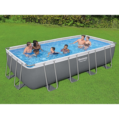 Bestway 18'x9'x48" Rectangular Frame Above Ground Pool w/ Ladder/Pump (Open Box)