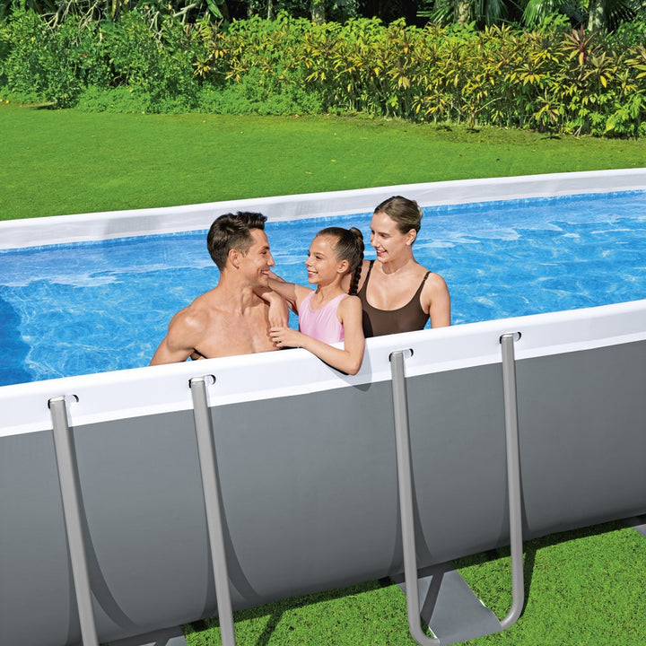Bestway 18'x9'x48" Rectangular Frame Above Ground Pool w/ Ladder/Pump (Open Box)