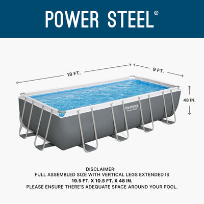 Bestway 18ft x 9ft x 48in Above Ground Pool with Ladder & Filter Pump (Used) - VMInnovations