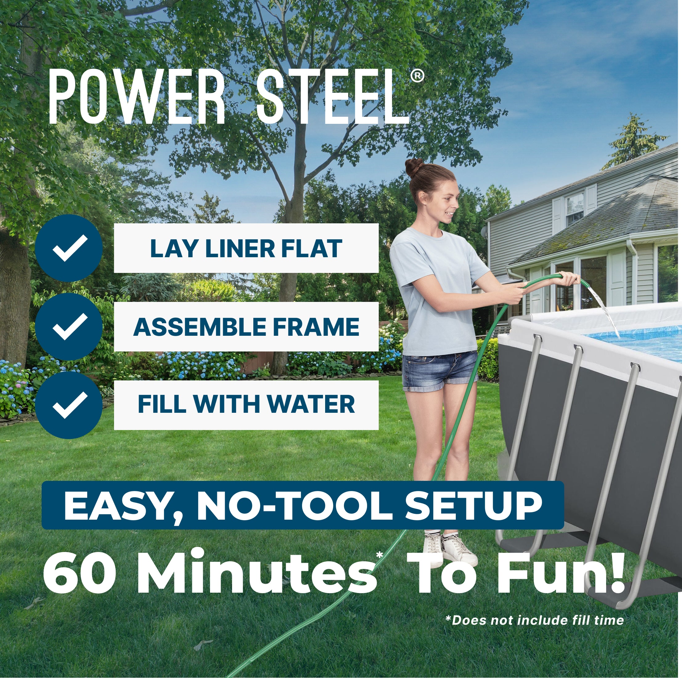Bestway 18ft x 9ft x 48in Above Ground Pool with Ladder & Filter Pump (Used) - VMInnovations