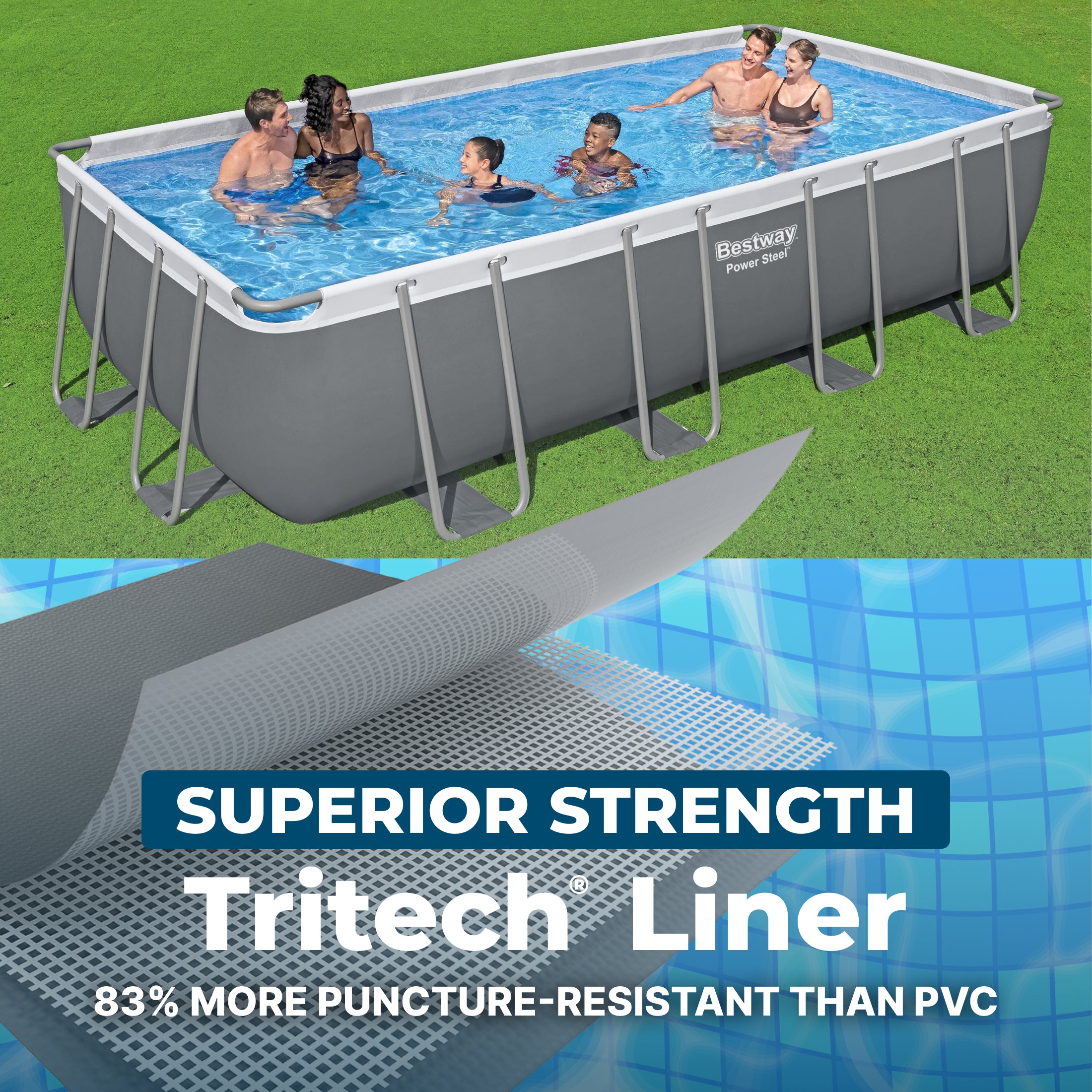 Bestway18ft x 9ft x 48in Above Ground Pool with Ladder & Filter Pump (For Parts) - VMInnovations