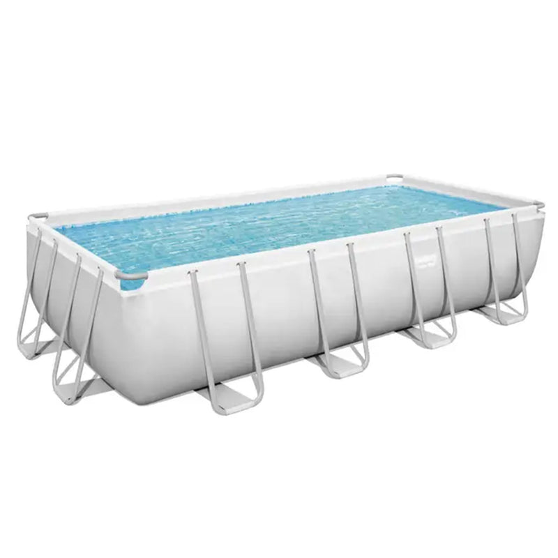 Bestway 18ft x 9ft x 4ft Rectangular Above Ground Swimming Pool w/ Accessories