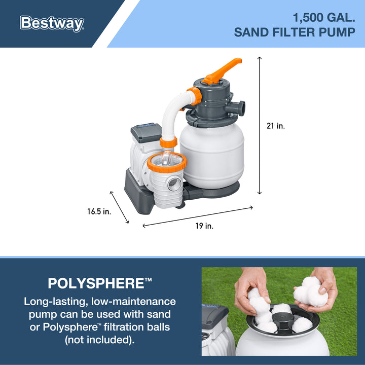 Bestway Power Steel 18'x9'x48" Rectangular Above Ground Swimming Pool Set(Used)